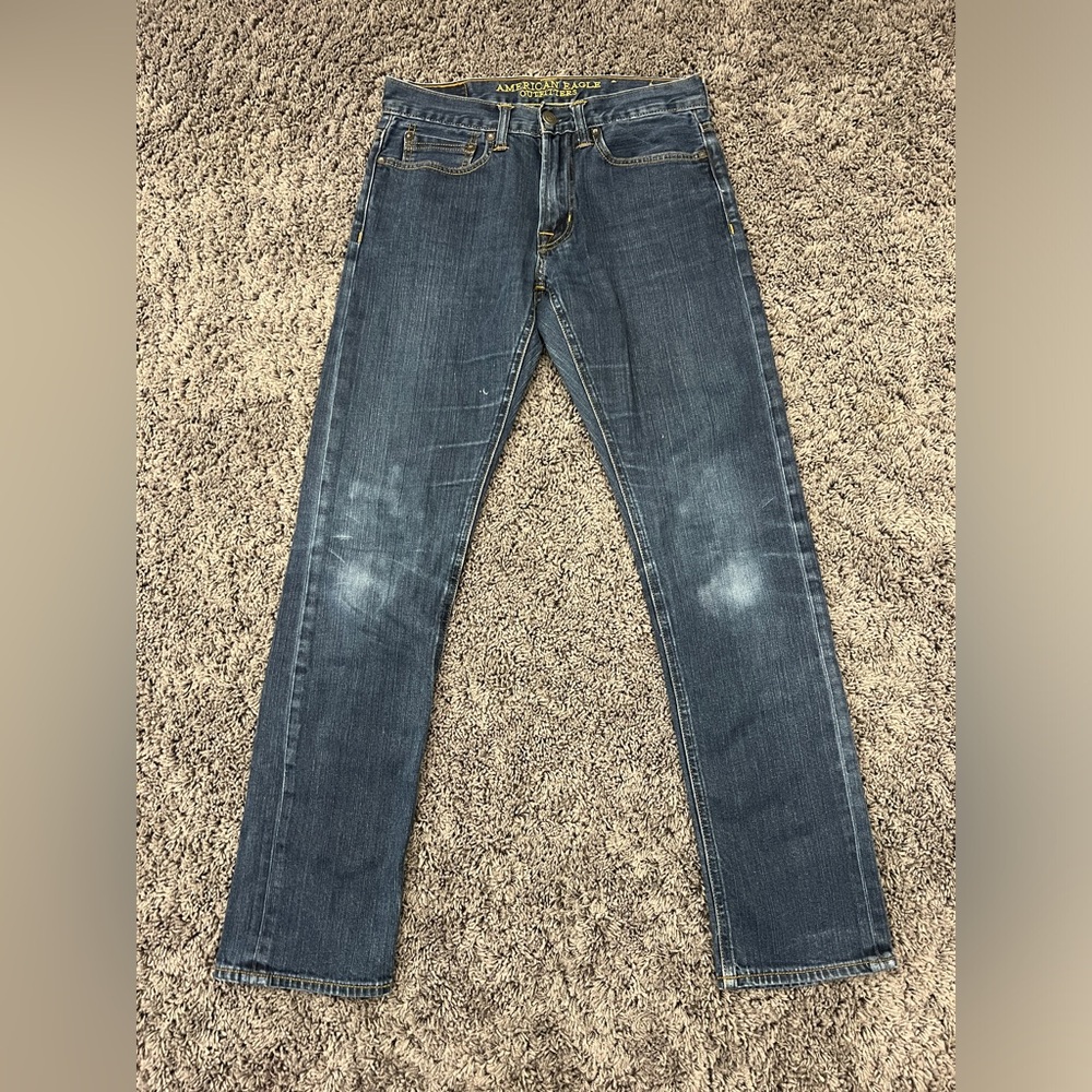 American Eagle Slim Jeans Men’s Size 29x32 Blue Medium Wash Stretch Denim